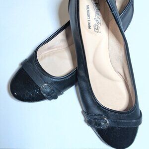 Faded Glory Black Flats size 9